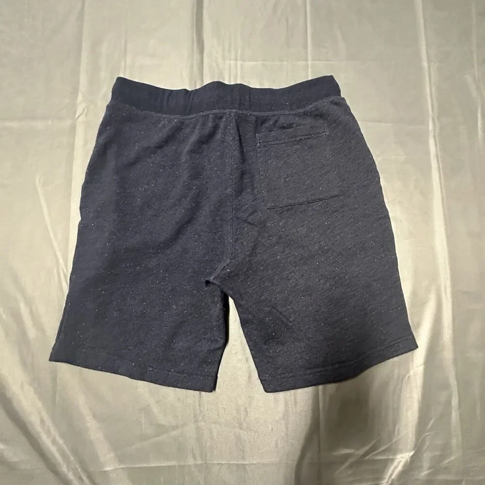 Ugg Terry Sweat Shorts Mens Large Lounge Navy Blue Casual Flat Front Drawstring - Picture 9 of 9